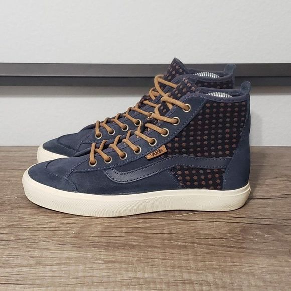 Vans Blue and Brown High-Top Athletic Shoes - Picture 1 of 8